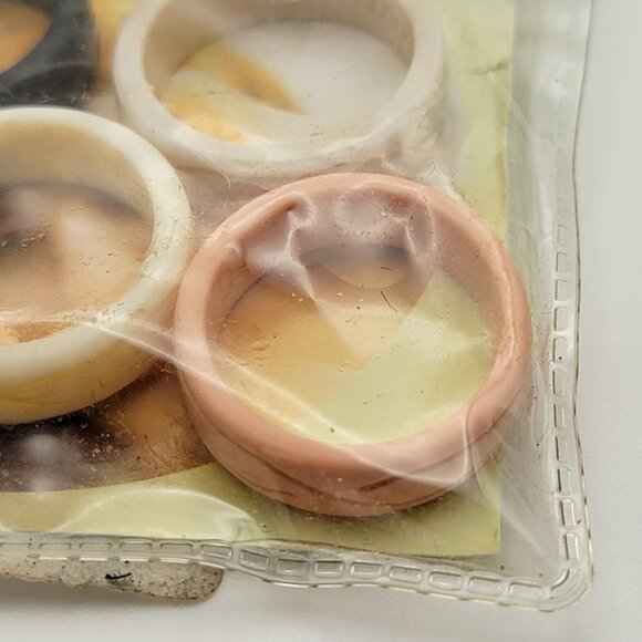 Rinfit Silicone Wedding Ring Band Set Of 5 Multicolor Unisex OS New - Picture 3 of 8